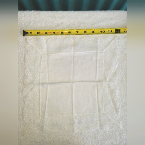 Antique Vintage  Handkerchief White Lace Trim White - Picture 1 of 3
